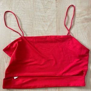 shein small cutout red cropped tank *accept all offers!*